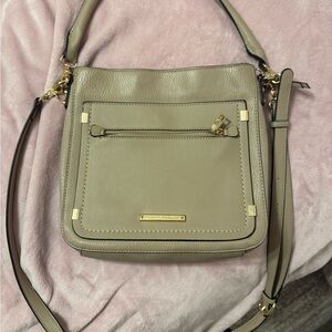 Poppy & Peonies crossbody bag Taupe